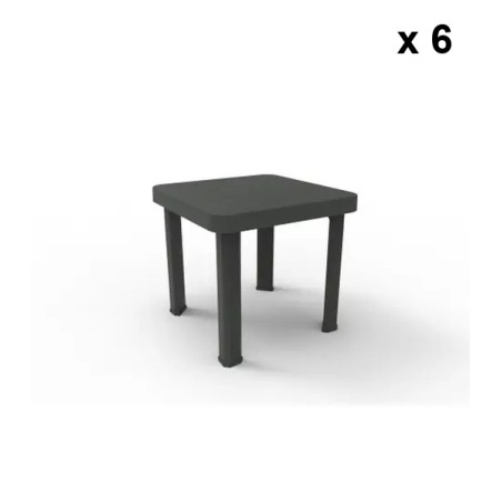 Set 6 pezzi - Tavolino per lettini prendisole ANDORRA Garbar