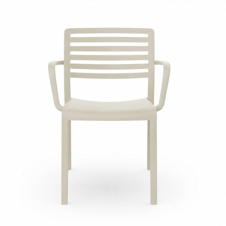 RESOL - Sedia impilabile con braccioli per terrazza sho1032004