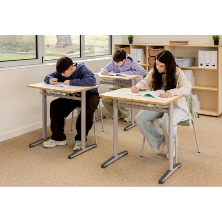 FOCUS school desk with mesh storage tray mes2052003
