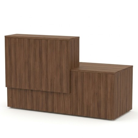 Mostrador de oficina recto madera QUO Nogal mop1101024