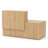 Mostrador de oficina recto madera QUO Roble nebraska kk mop1101024