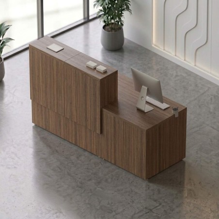 Mostrador de oficina recto madera QUO Roble natural NN recpeción