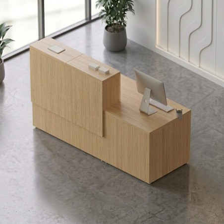 MUBBAR - Balcão de atendimento reto em madeira QUO mop1101024