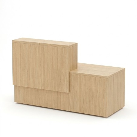 MUBBAR - Balcão de atendimento reto em madeira QUO mop1101024