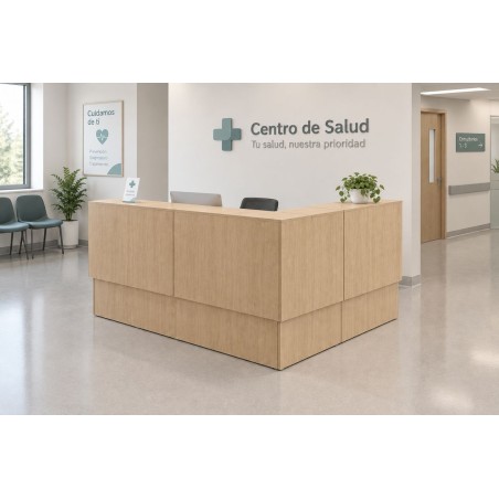 MUBBAR - Banco reception da ufficio in legno a L QUO mop1101020