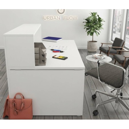 MUBBAR - Balcão de atendimento em L em madeira QUO mop1101020