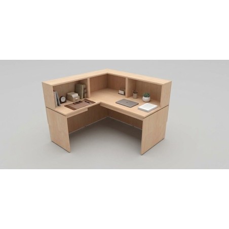 MUBBAR - L-shaped Office Desk in QUO Wood mop1101020