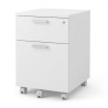 Cajonera cajón con archivador para carpetas colgantes con ruedas aca1101003 color blanco