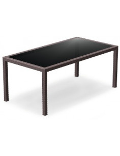 GARBAR Tahiti by SIESTA rattan and glass table mho10325015  Terrace outdoor tables