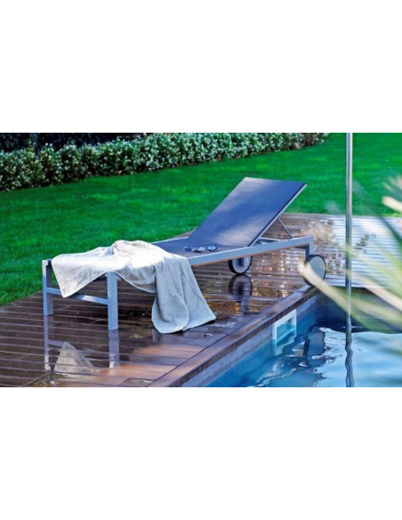 Chaise longue en aluminium GARBAR Cubic sho1032035