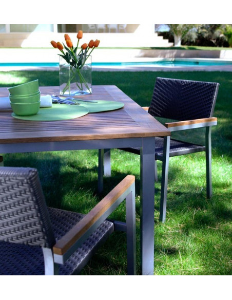 Sillón apilable de aluminio Cubic de GARBAR sho1032046