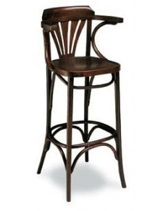 Tabourets de bar-Tabouret de bar en bois 23 noyer sta1092004