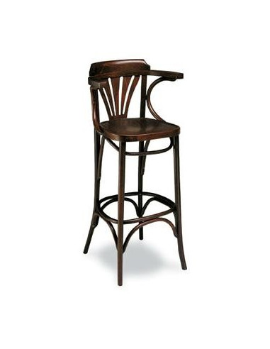 Tabourets de bar-Tabouret de bar en bois 23 noyer sta1092004