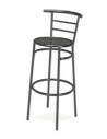 Stools for bar and terrace-Metal bar stool with backrest 512 sta1092008