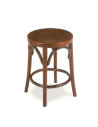 Stools for bar and terrace-Wooden Round low bar stool 26 sta1092013