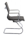 Fixed chair with skid in leatherette sdi1040002