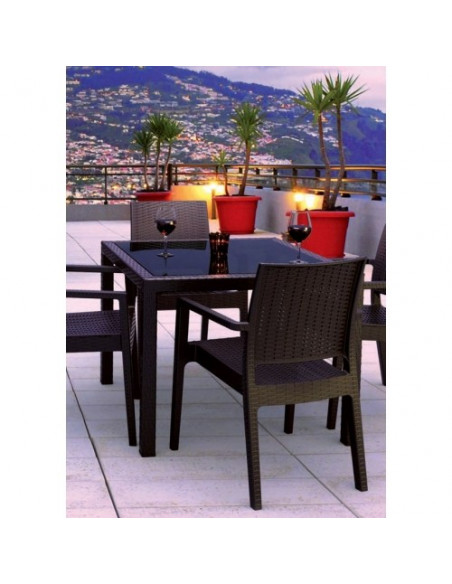 Outdoor table with glass table top Bali Atlantic GARBAR mho1032062  Terrace outdoor tables