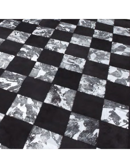 Alfombra de piel moderna blocks coal1148001