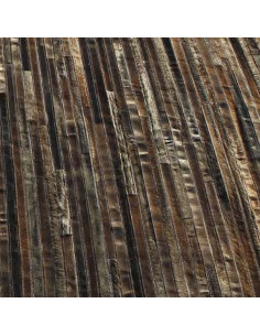 Tapis en cuir LINES CARVING coal1153005 2