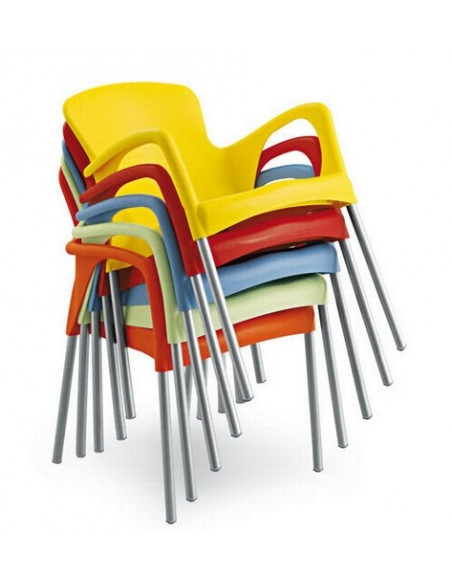 Silla de polipropileno apilable sho1145004 conjunto con mesa beck