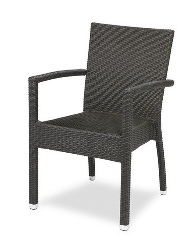 Fauteuil en rotin terrasse empilable 259 sho1092014 brun ou marron fonce