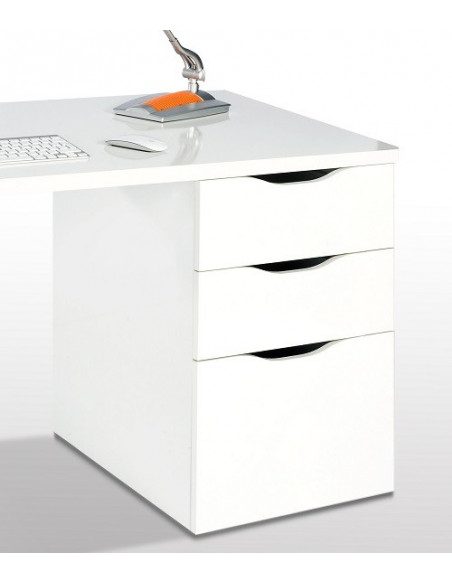 Scrivania completa di cassettiera con mju2010002 dettaglio di cassetti