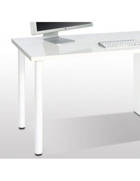 Scrivania completa di cassettiera con mju2010002 dettaglio piedi in metallo