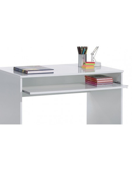 Escritorio juvenil color blanco diseño basic  detalle mesa