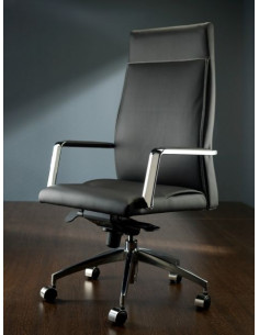Fauteuil de direction en cuir à haut dossier Syncro sdi166001 2