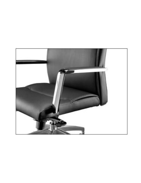 Sillón de dirección de piel respaldo alto Syncro sdi166001