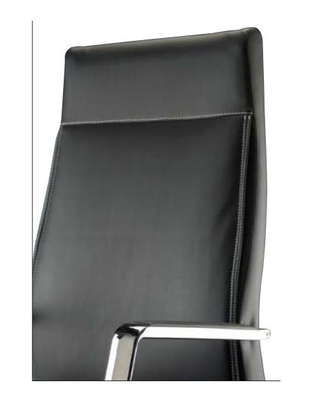 Sillón de dirección de piel respaldo alto Syncro sdi166001