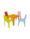 Conjunto infantil mesa e cadeiras e JULIETA cju1032001 mesa laranja