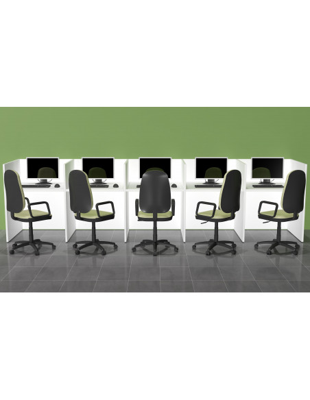 Call center  de oficina madera mop1101030