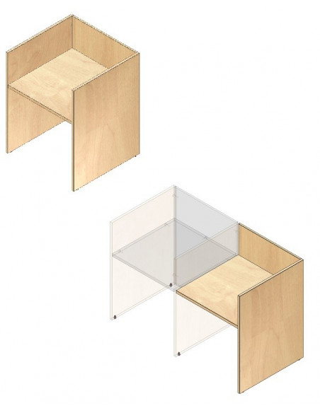 Call center  de oficina madera mop1101030 modulos