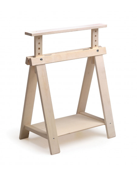 Cavalete regulável em altura mca2003008 pinho natural sem verniz
