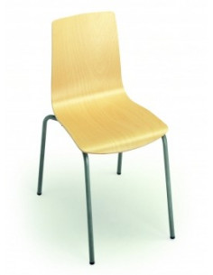 Chaise empilable pour bibliothèque avec structure chromé spo105003 - TAGAR