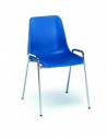 silla aula en colores con estructura cromada spo105001