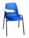 silla aula con pala en colores con estructura cromada spo105002