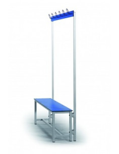 Banco de vestiário com cabide ganchos bes105002 - TAGAR