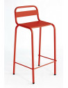 Stools for bar and terrace-Barceloneta Aluminum stackable outdoor stool Barceloneta sho1045009