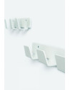 Cabide de parede de design cor branco de 3, 4 ou 6 cabides pau1032002