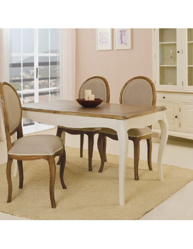 Table style vintage paris bois tropical creme msa2013001