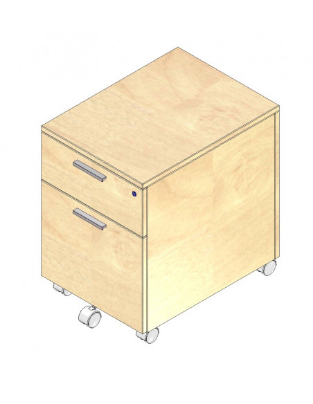 Caisson 2 tiroirs avec roues aca1044003-DESKandSIT