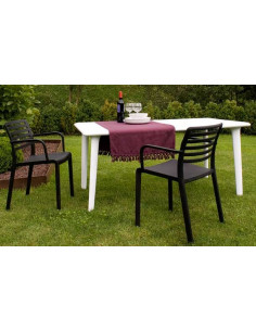 Cadira LAMA de RESOL apilable amb recolza-braços sho1032004  Cadires de terrassa 2