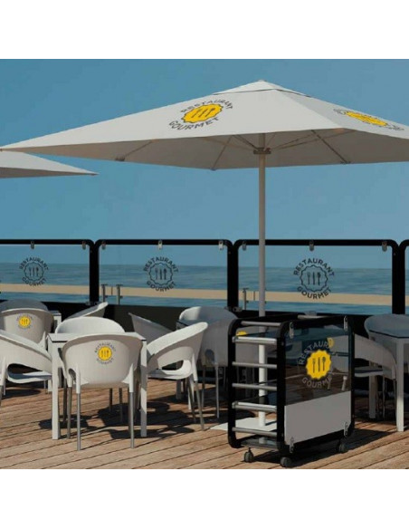 Pantalla separador amb testos per terrasses mse1104002