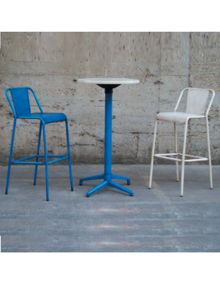 Stools for bar and terrace-Terrace stool vintage style Minerva by Alutec sta1100005