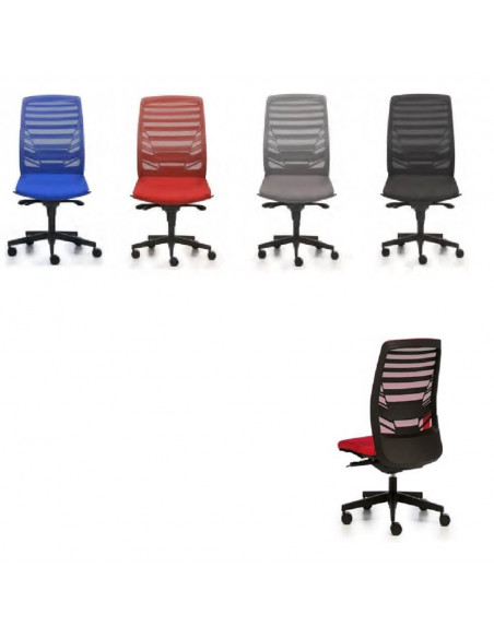 Siège synchrone dossier filet à couleurs ergonomique TELMA MESH ste72001