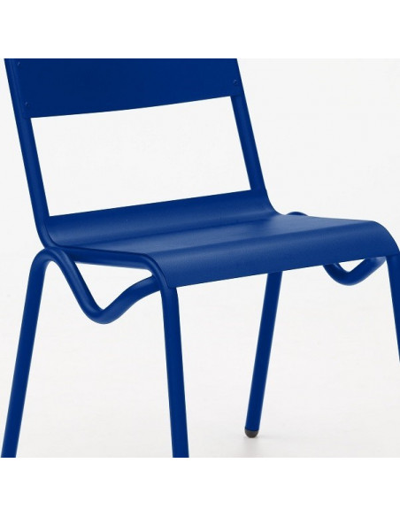 Silla lamas retro galvanizada para exterior apilable sho1145010