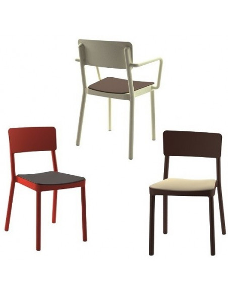 Colored stackable chair LISBOA RESOL sho1032014-RESOL