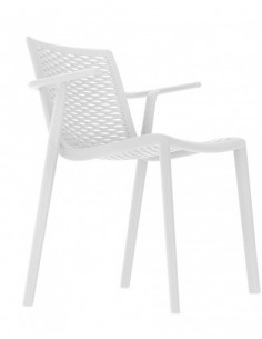 Silla NET KAT RESOL con brazos apilable sho1032049  Sillas de terraza 2